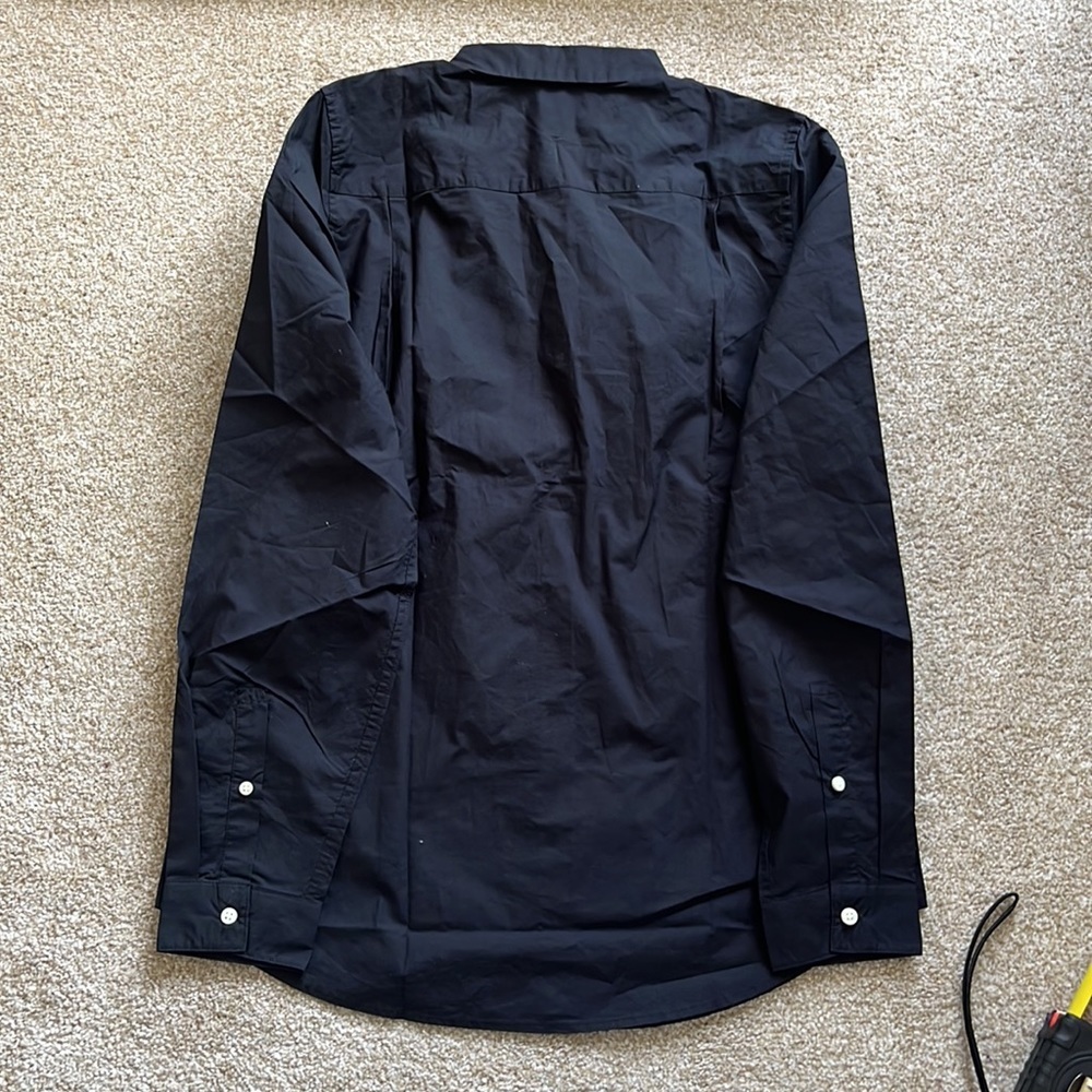Everlane The Poplin button down shirt black size medium - Picture 8 of 8